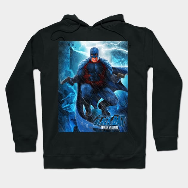 The Black Bat Hoodie by Plasmafire Graphics